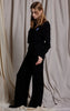 LOUNGE VNECK SWEATER - BLACK CASHMERE WOOL