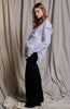 WHITE GLORIA BLOUSE - WHITE COTTON SATEEN