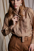 VIOLET BLOUSE - BEIGE SILK