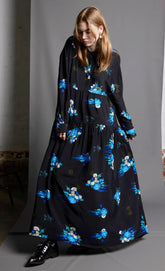LOVE LIES BLEEDING DRESS - ELECTRIC BLUE PRINT