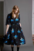 DON'T CRY DAHLIA DRESS - ELECTRIC BLUE PRINT