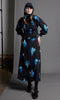 FEMME FATALE DRESS - ELECTRIC BLUE PRINT