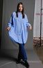 DREAMERS SHIRT DRESS - BLUE PINSTRIPE
