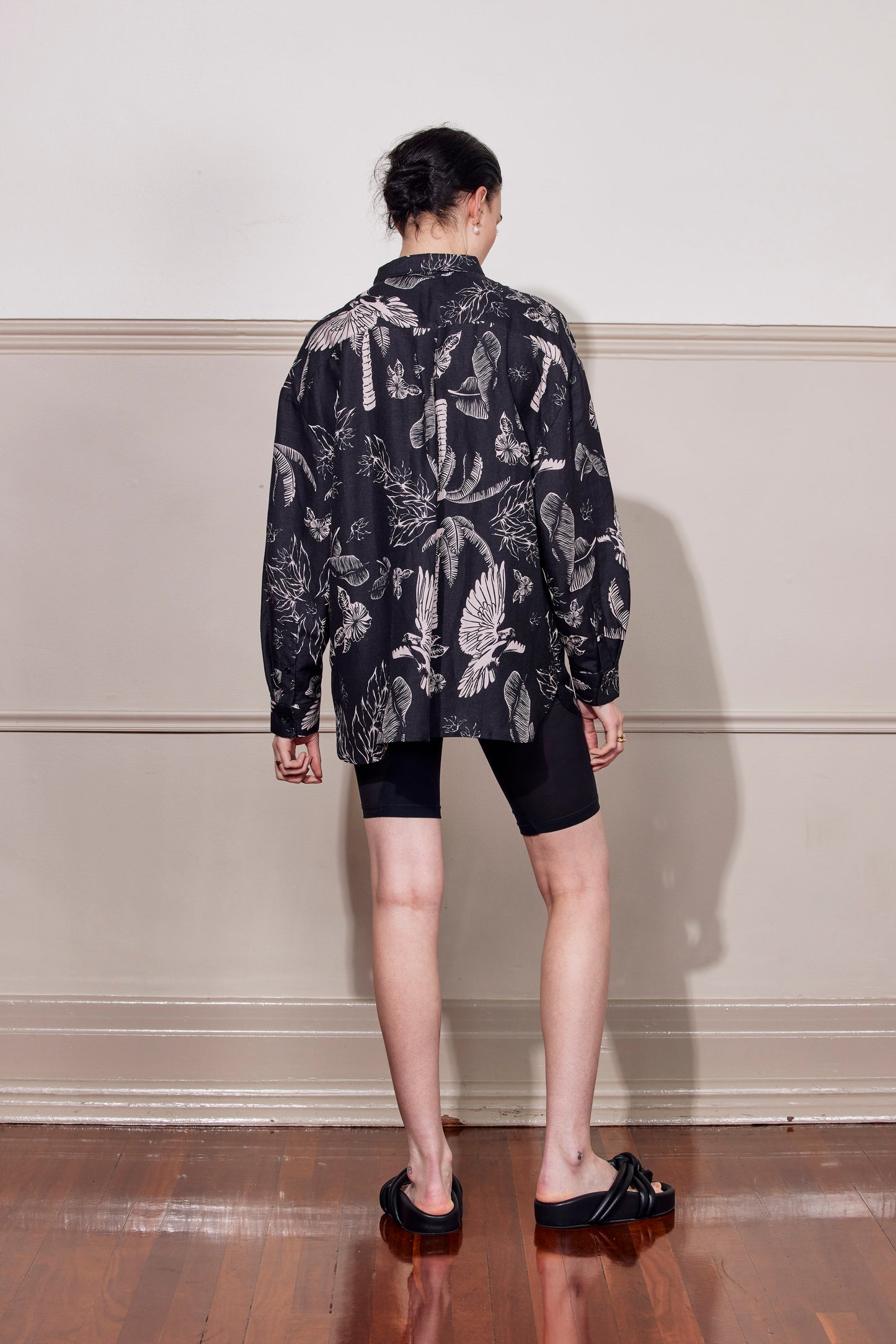 PALM PEOPLE SHIRT - BLACK ISLE PRINT