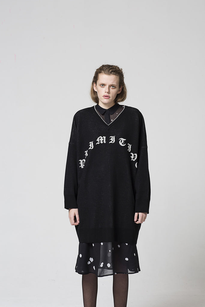 Primitive Jumper Dress, Black