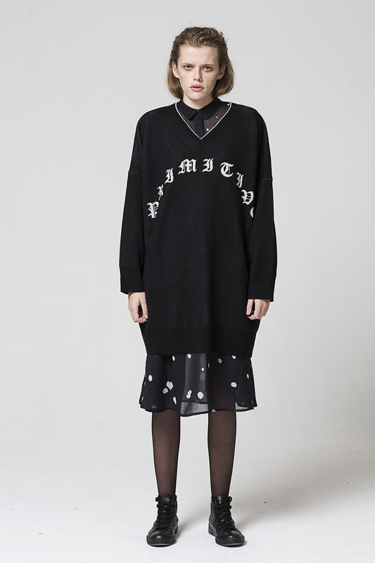 Primitive Jumper Dress, Black