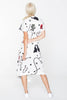 HOUSE DRESS - WHITE CHAIN N HOUND PRINT