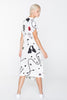 HOUSE DRESS - WHITE CHAIN N HOUND PRINT