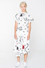 HOUSE DRESS - WHITE CHAIN N HOUND PRINT