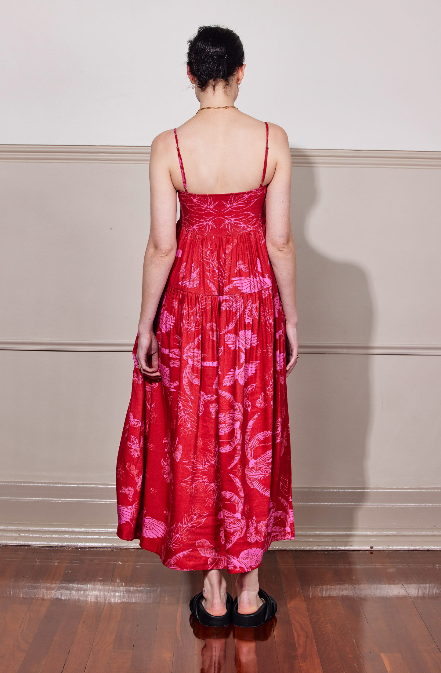 DANGEROUS HEARTS DRESS - PINK ISLE PRINT