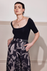 WILD TROPICS SKIRT - BLACK ISLE PRINT
