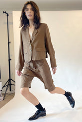 PLANET BLAZER- KHAKI BROWN CUPRO