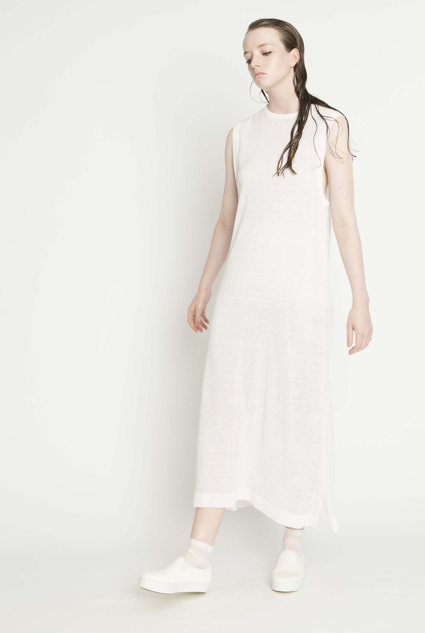 Relax Tank Dress, White