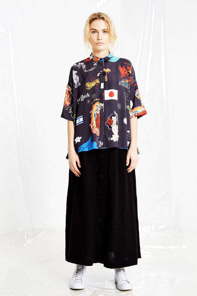 Human Kind Blouse, Black Print