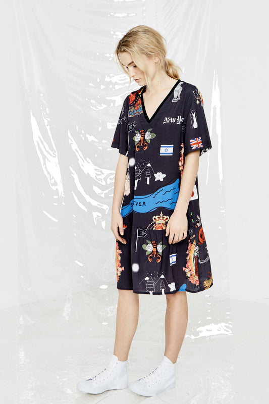 Human Kind T Dress, Black