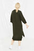 LEISURE KNIT T DRESS - KHAKI