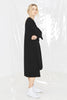 LEISURE KNIT T DRESS - BLACK