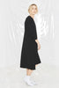 LEISURE KNIT T DRESS - BLACK