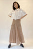 ASTRA SKIRT - STONE SILK LINEN