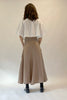 ASTRA SKIRT - STONE SILK LINEN