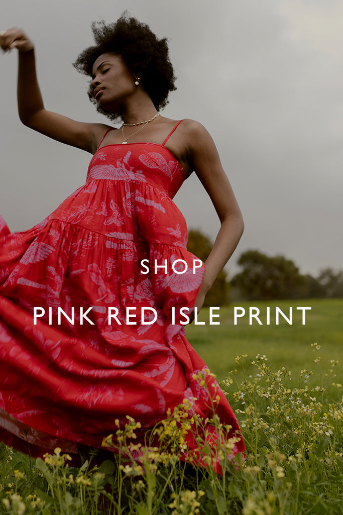 PINK RED ISLE PRINT