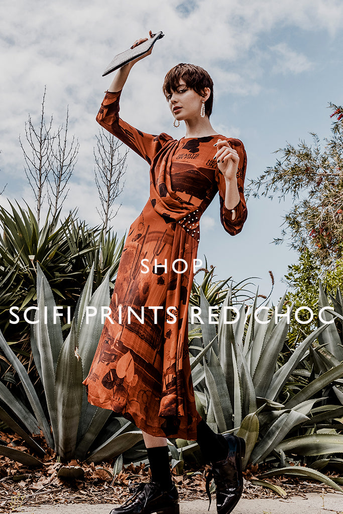SCIFI PRINTS - REDWOOD CHOCOLATE