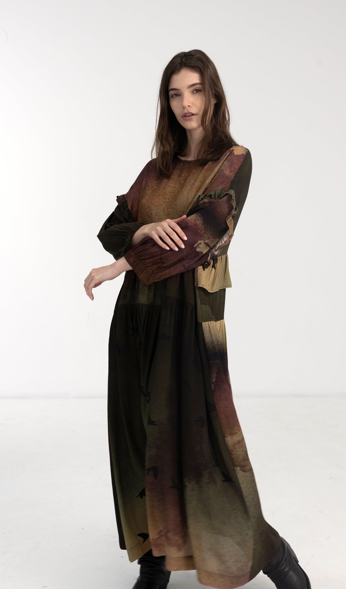 Shadow Dress - Rainbird Print