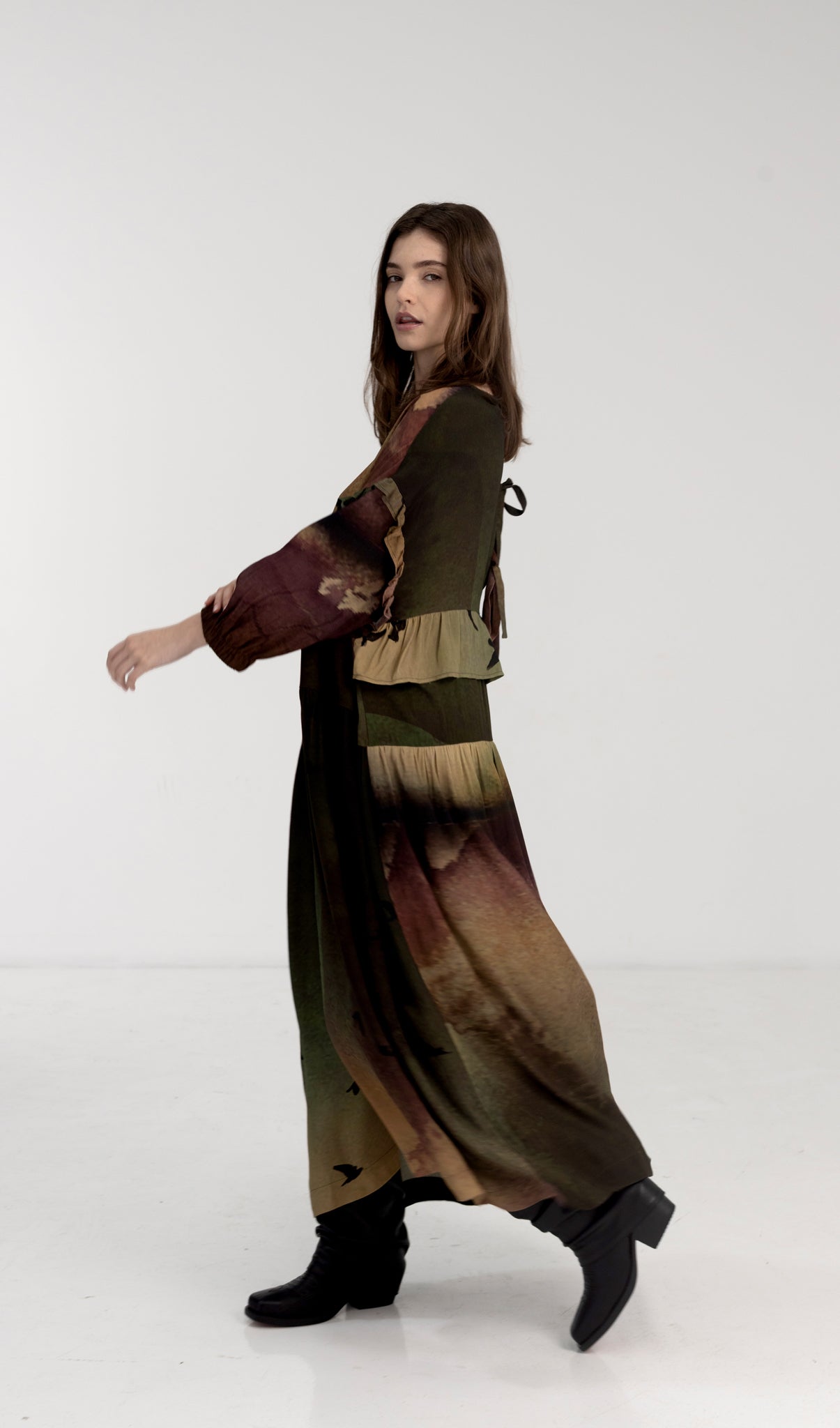 Shadow Dress - Rainbird Print