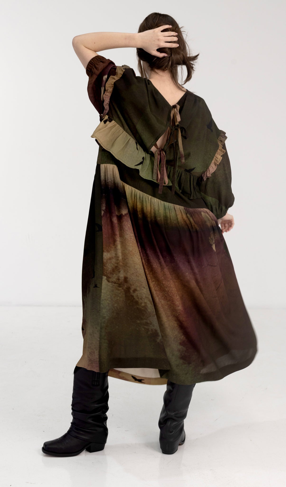 Shadow Dress - Rainbird Print