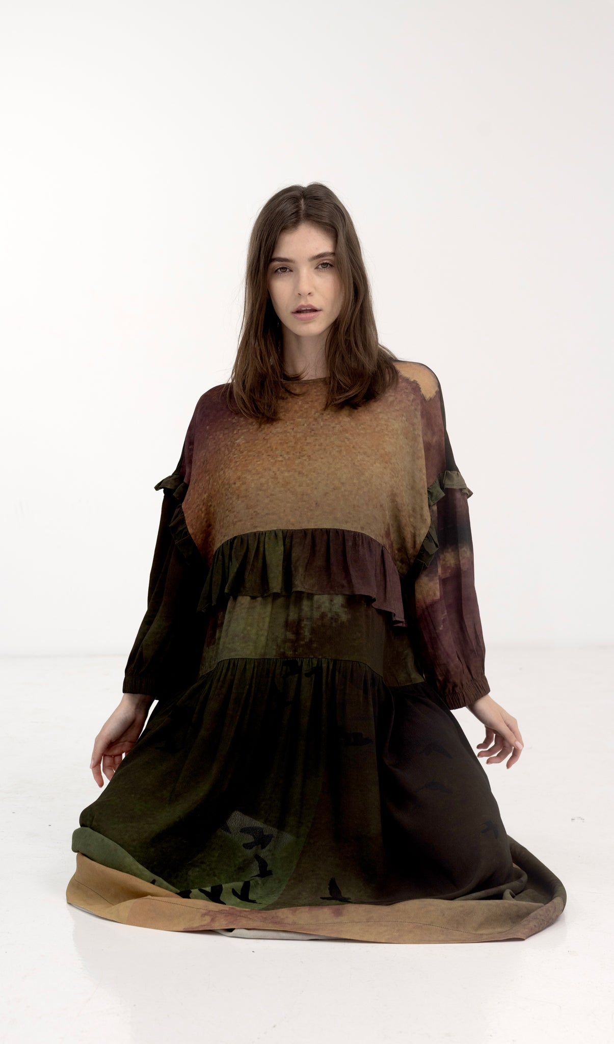 Shadow Dress - Rainbird Print
