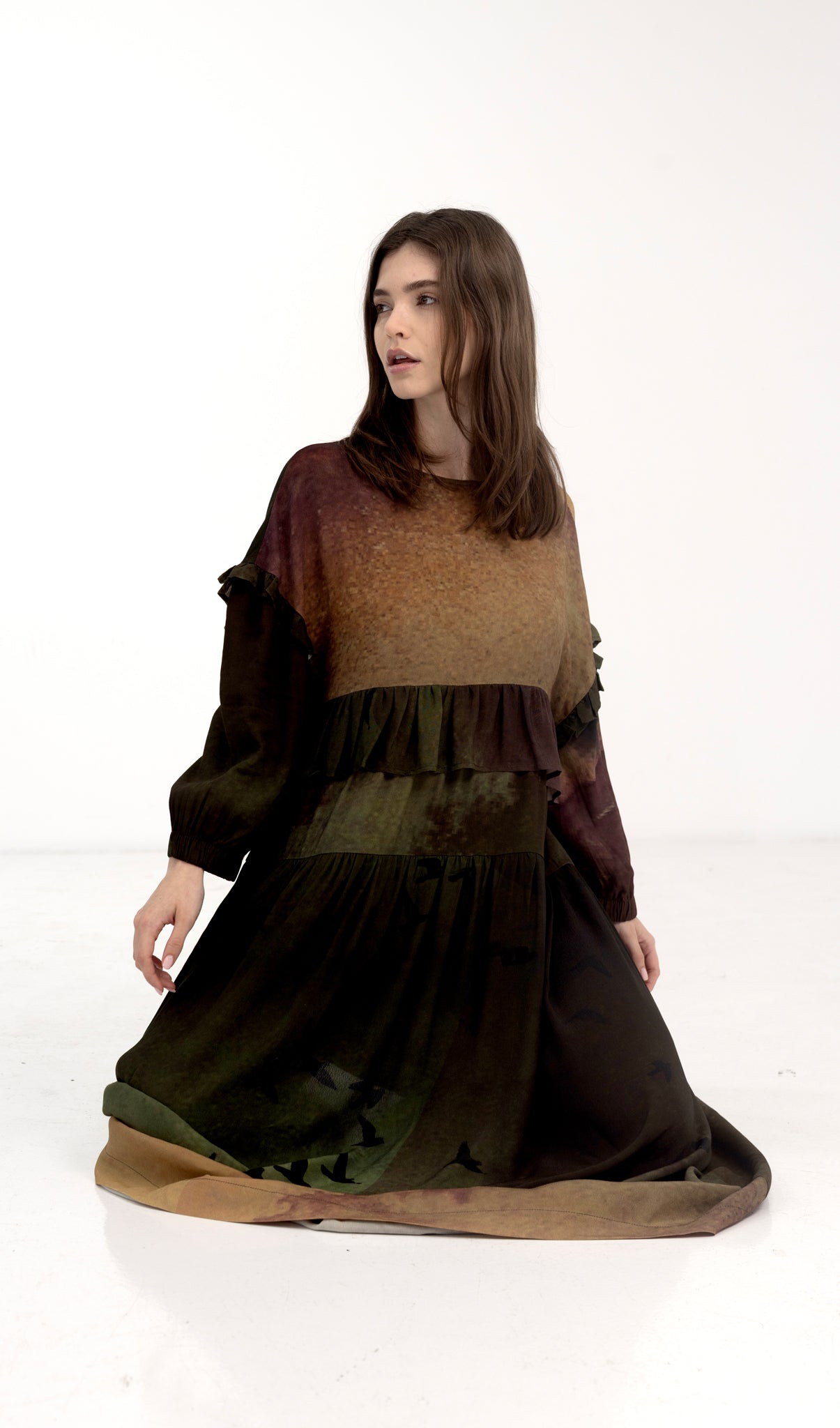 Shadow Dress - Rainbird Print