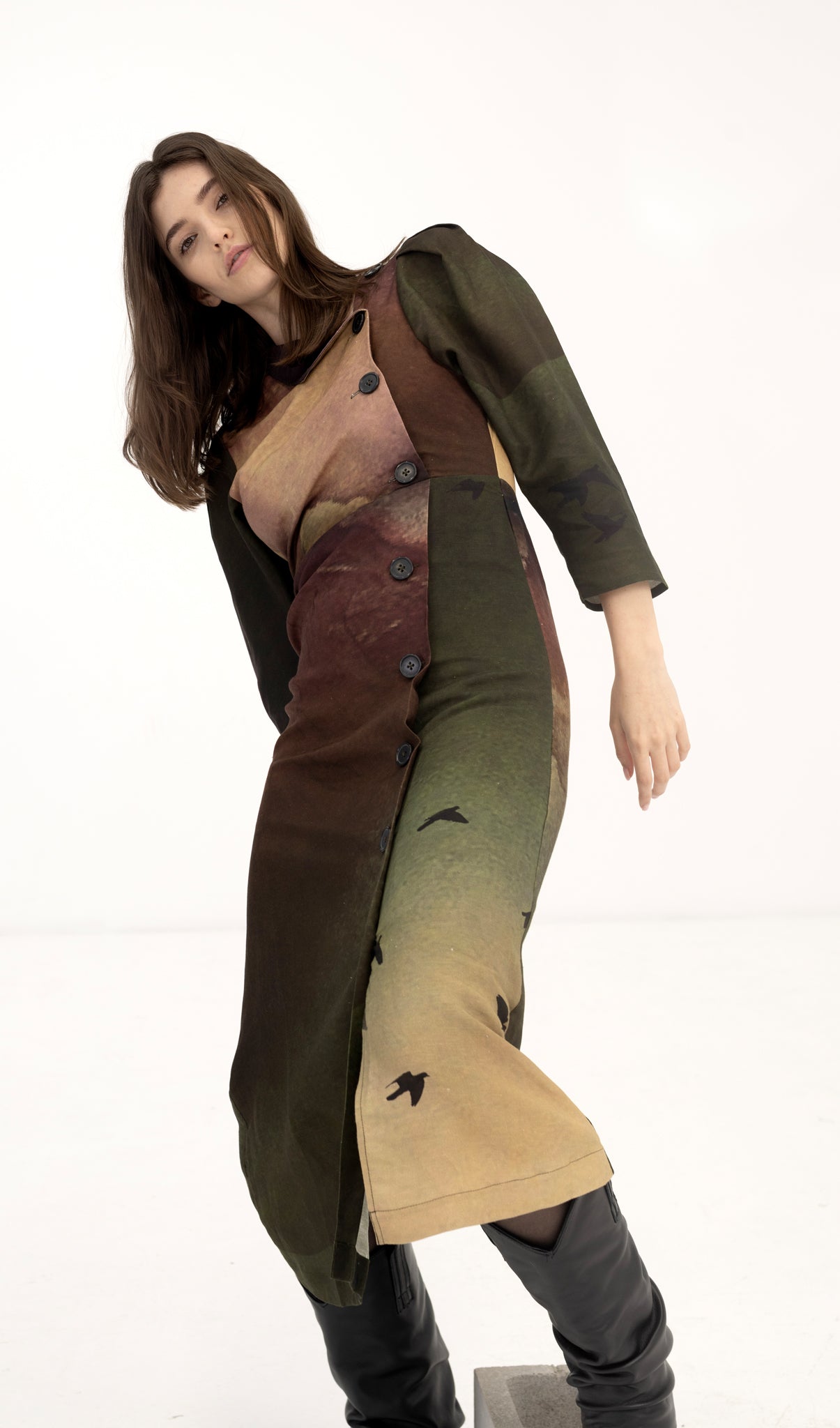 Aurora Dress - Rainbird Print