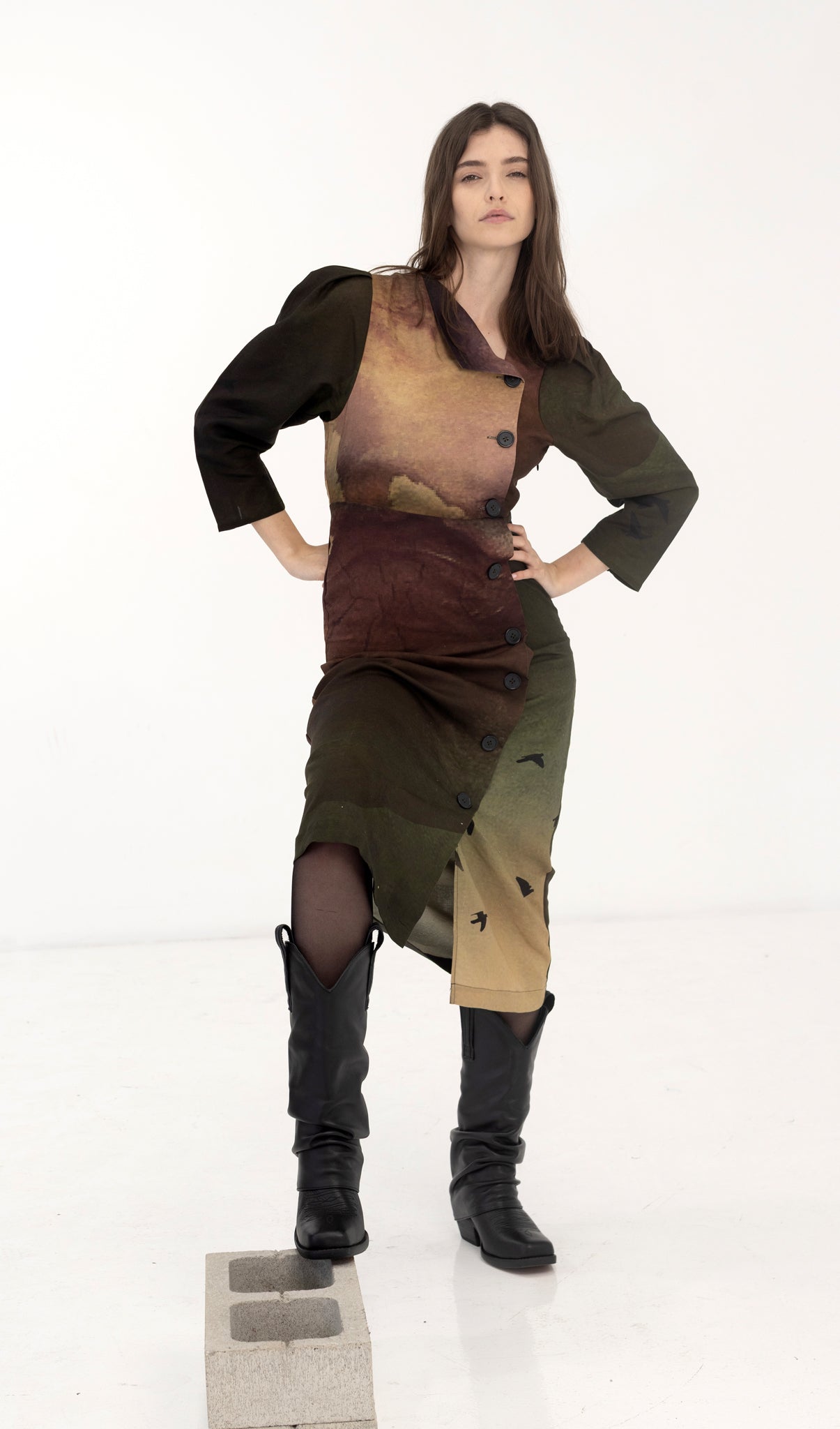 Aurora Dress - Rainbird Print