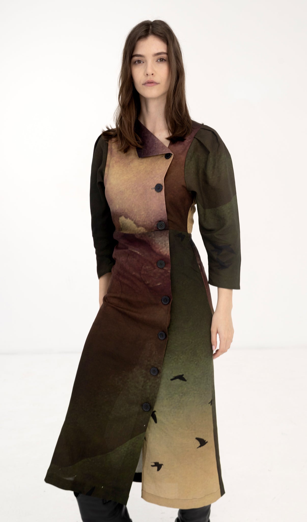 Aurora Dress - Rainbird Print