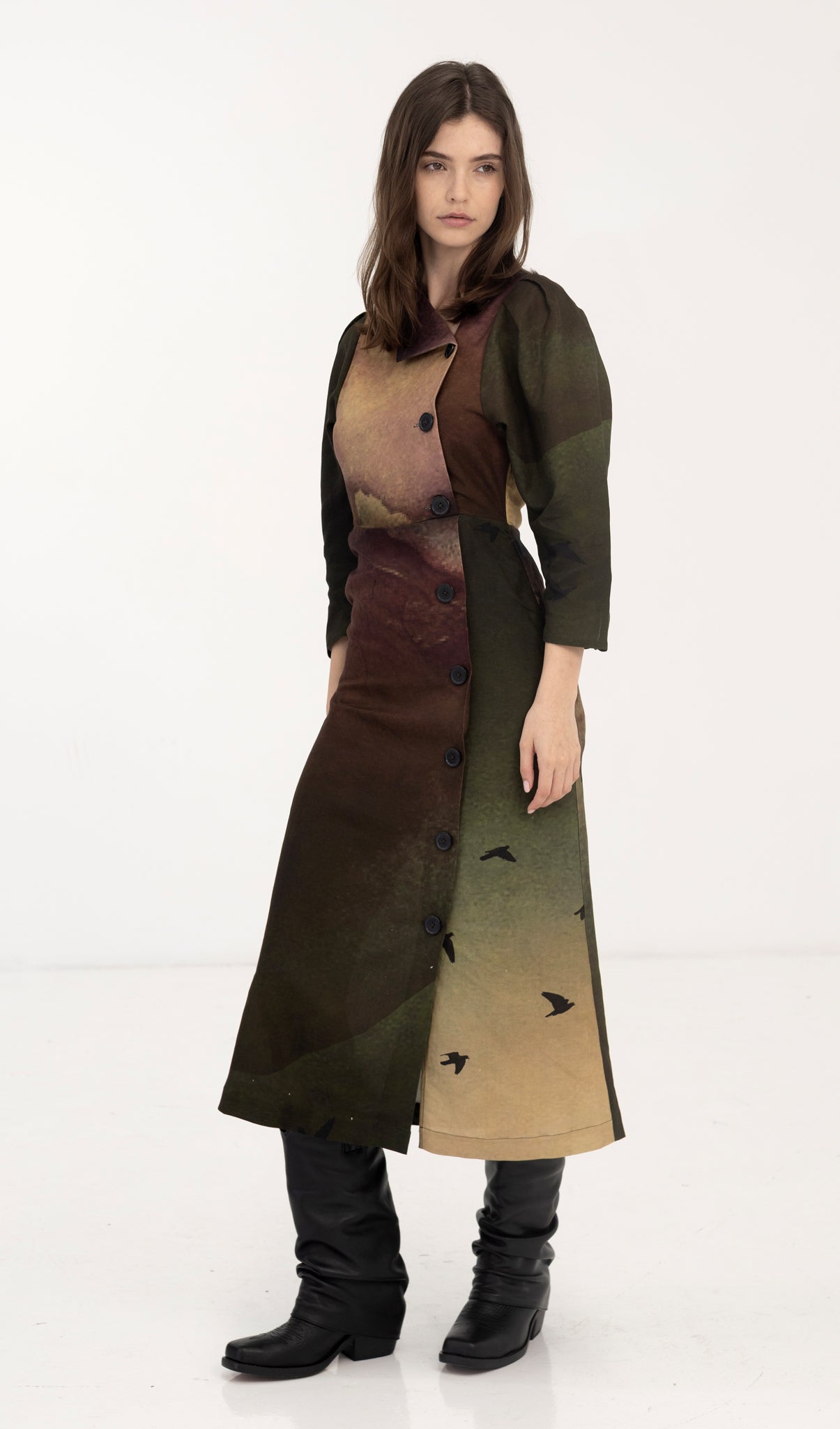 Aurora Dress - Rainbird Print