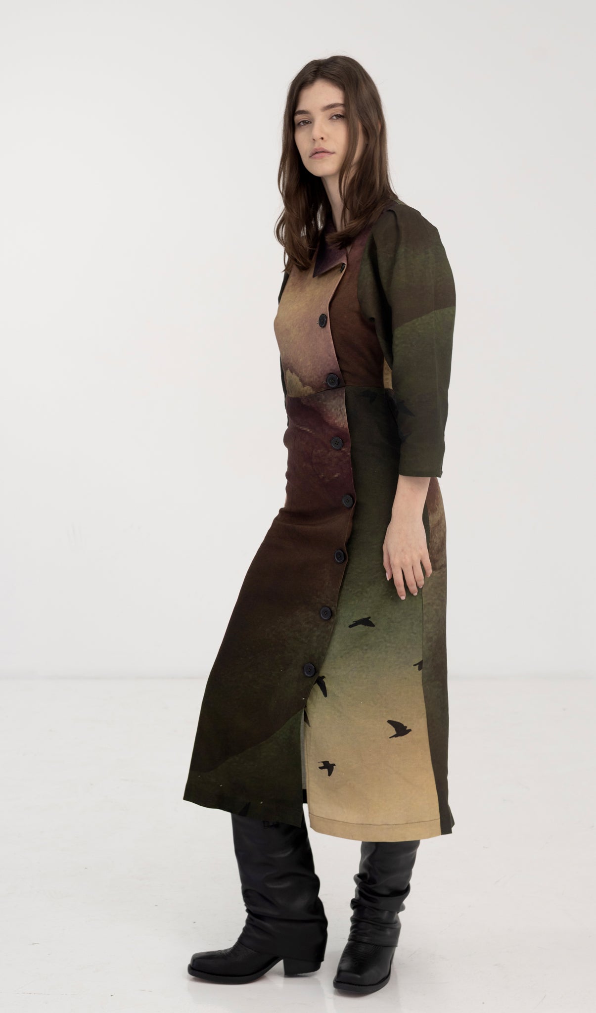 Aurora Dress - Rainbird Print