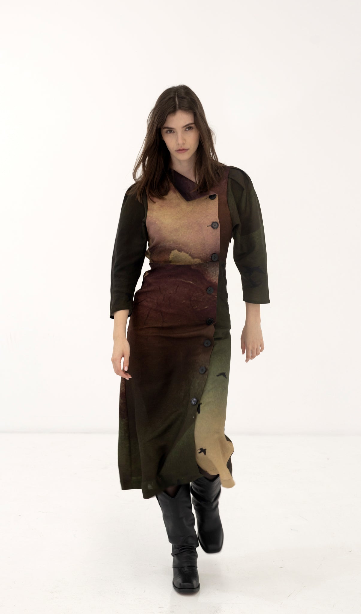 Aurora Dress - Rainbird Print