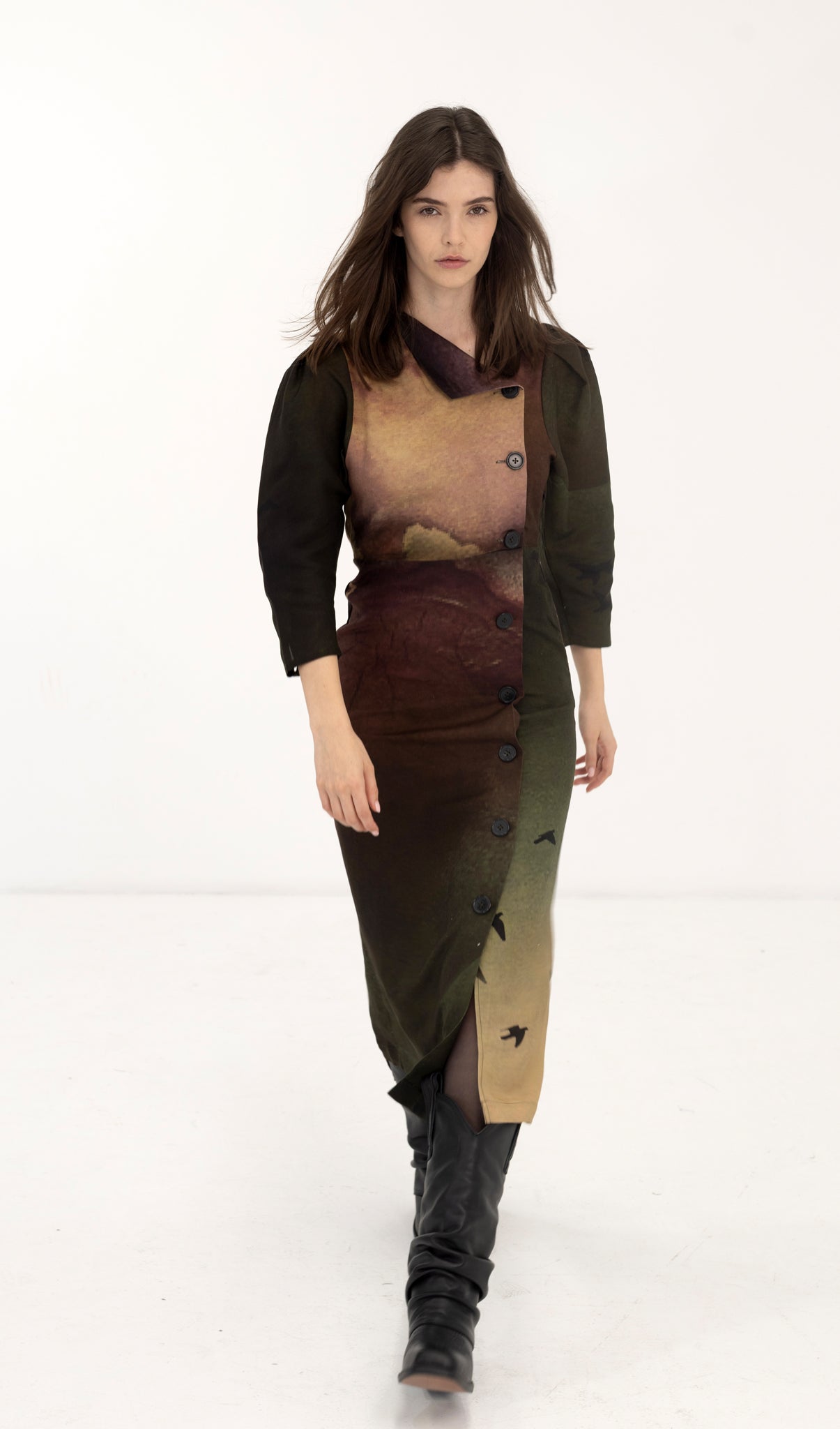 Aurora Dress - Rainbird Print