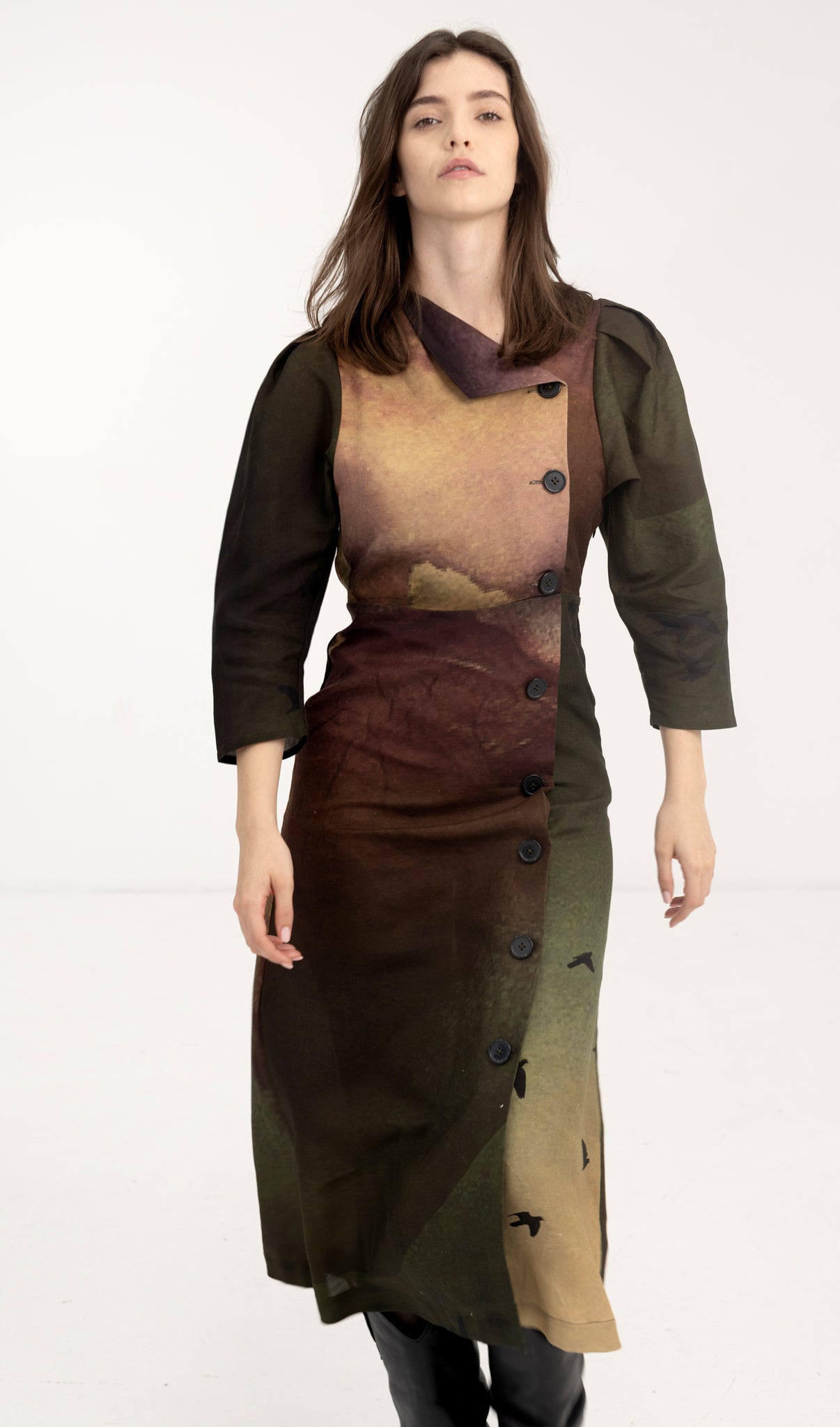 Aurora Dress - Rainbird Print