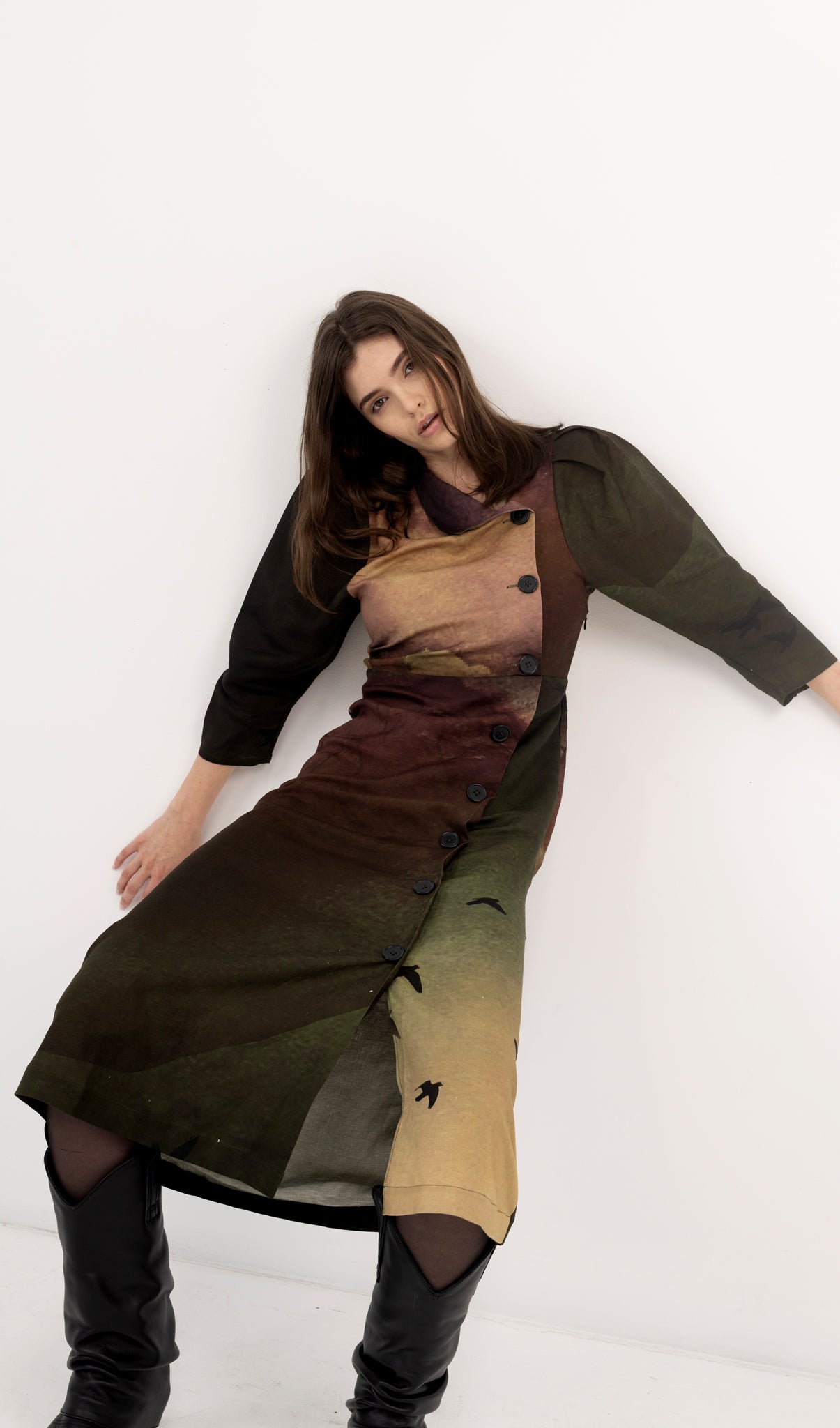 Aurora Dress - Rainbird Print