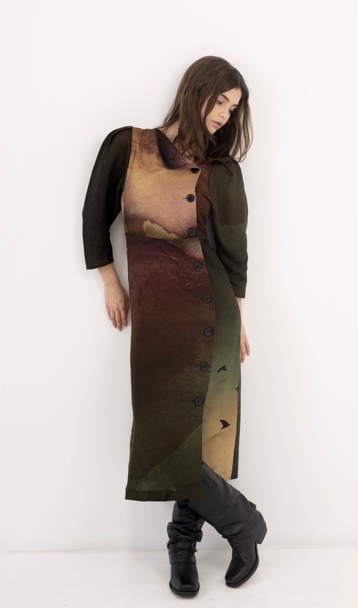 Aurora Dress - Rainbird Print