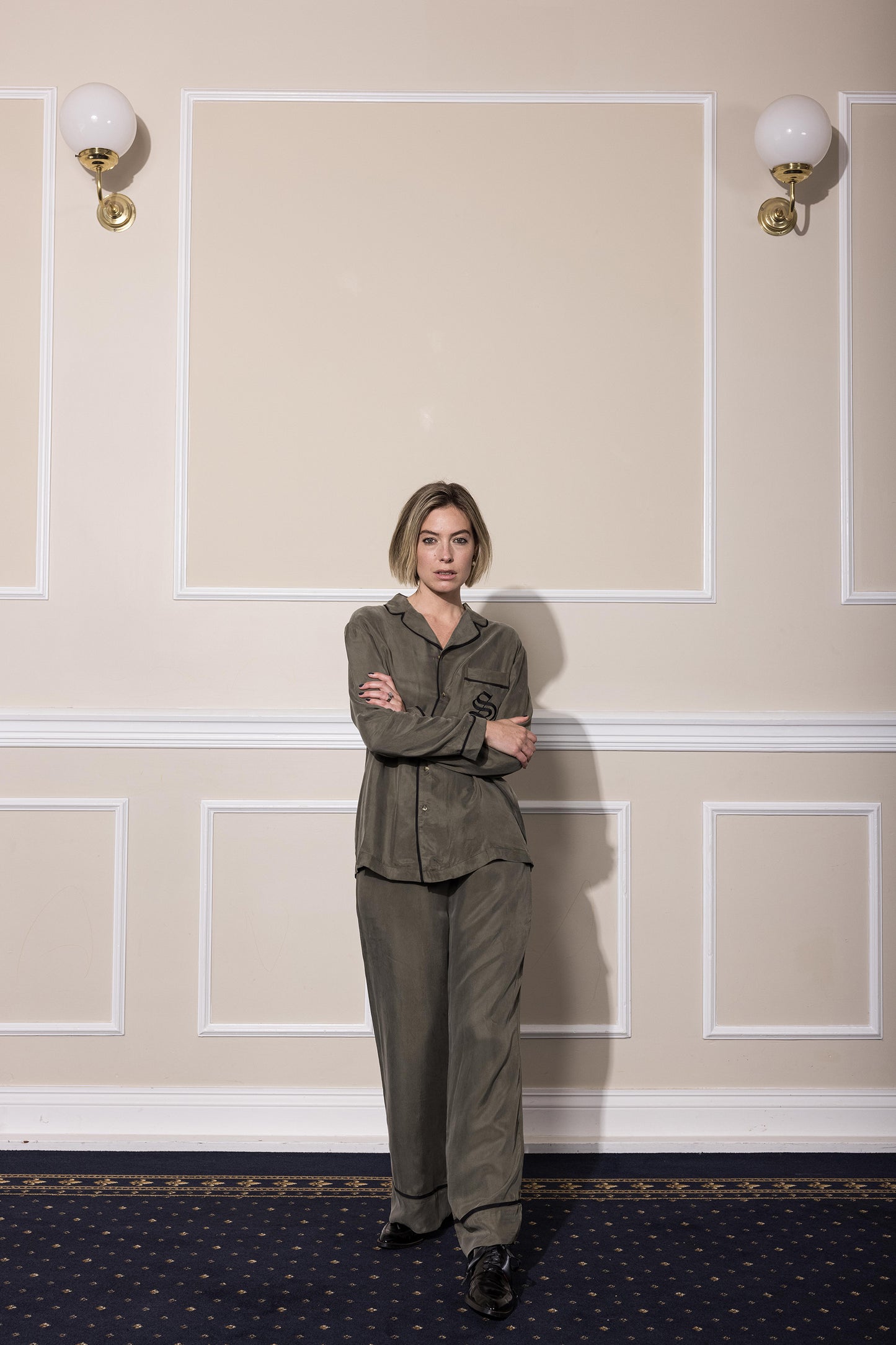 The Standard PJ Set - Khaki/Black