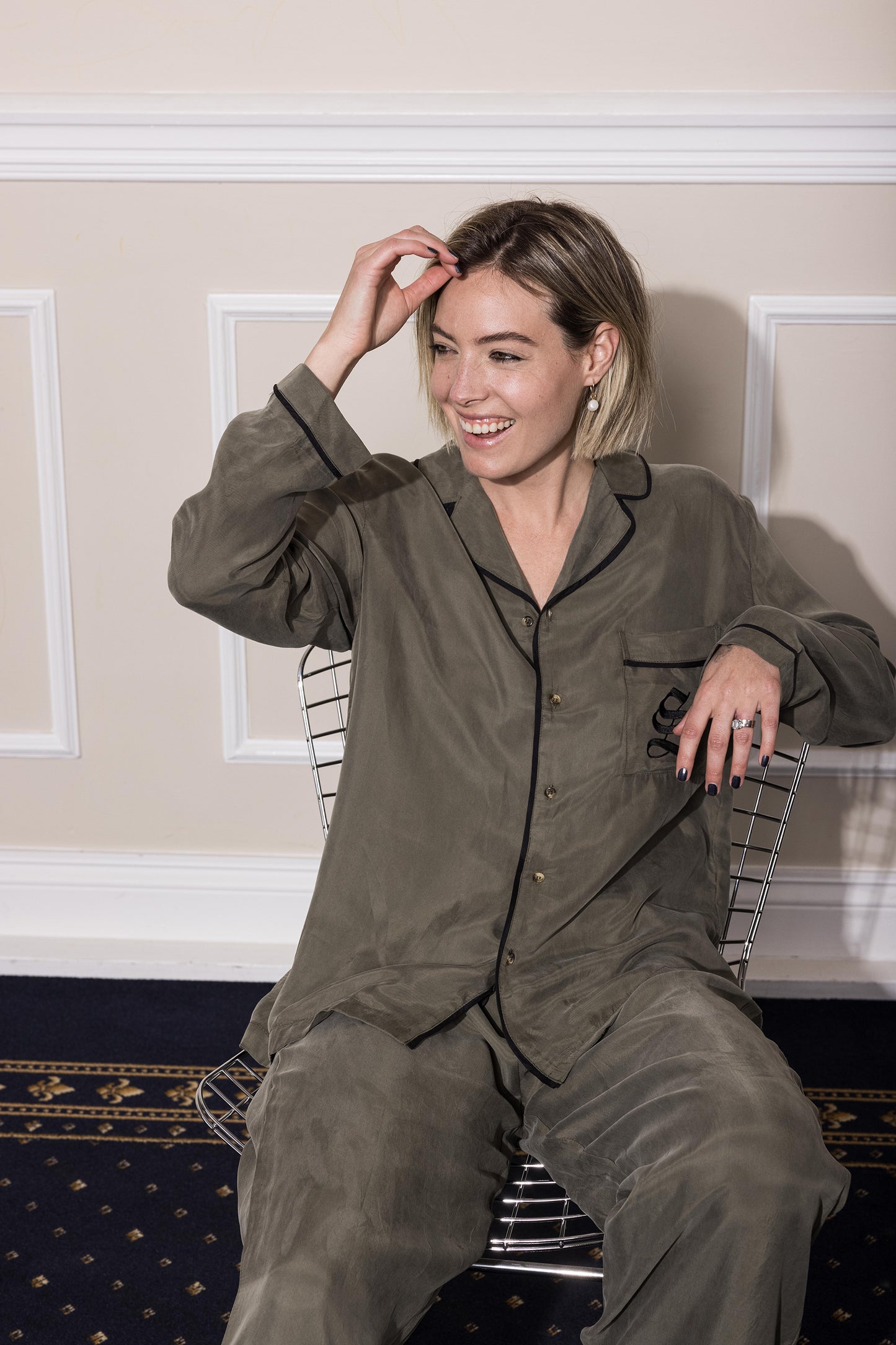 The Standard PJ Set - Khaki/Black