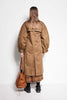 EAST ELEMENT TRENCH - DOUBLE BREASTED PLEAT SLEEVE TRENCH IN TOBACCO