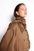 EAST ELEMENT TRENCH - DOUBLE BREASTED PLEAT SLEEVE TRENCH IN TOBACCO