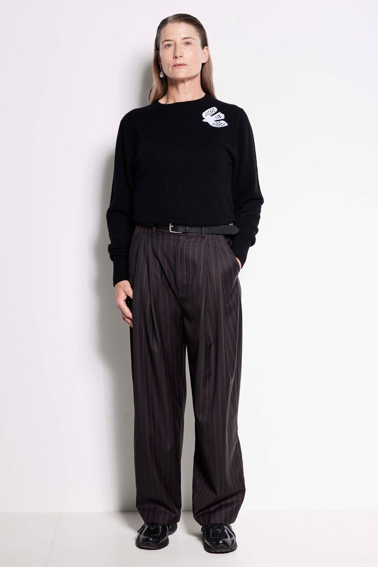 East Element Pant - Tailored Pant in Black Pinstripe