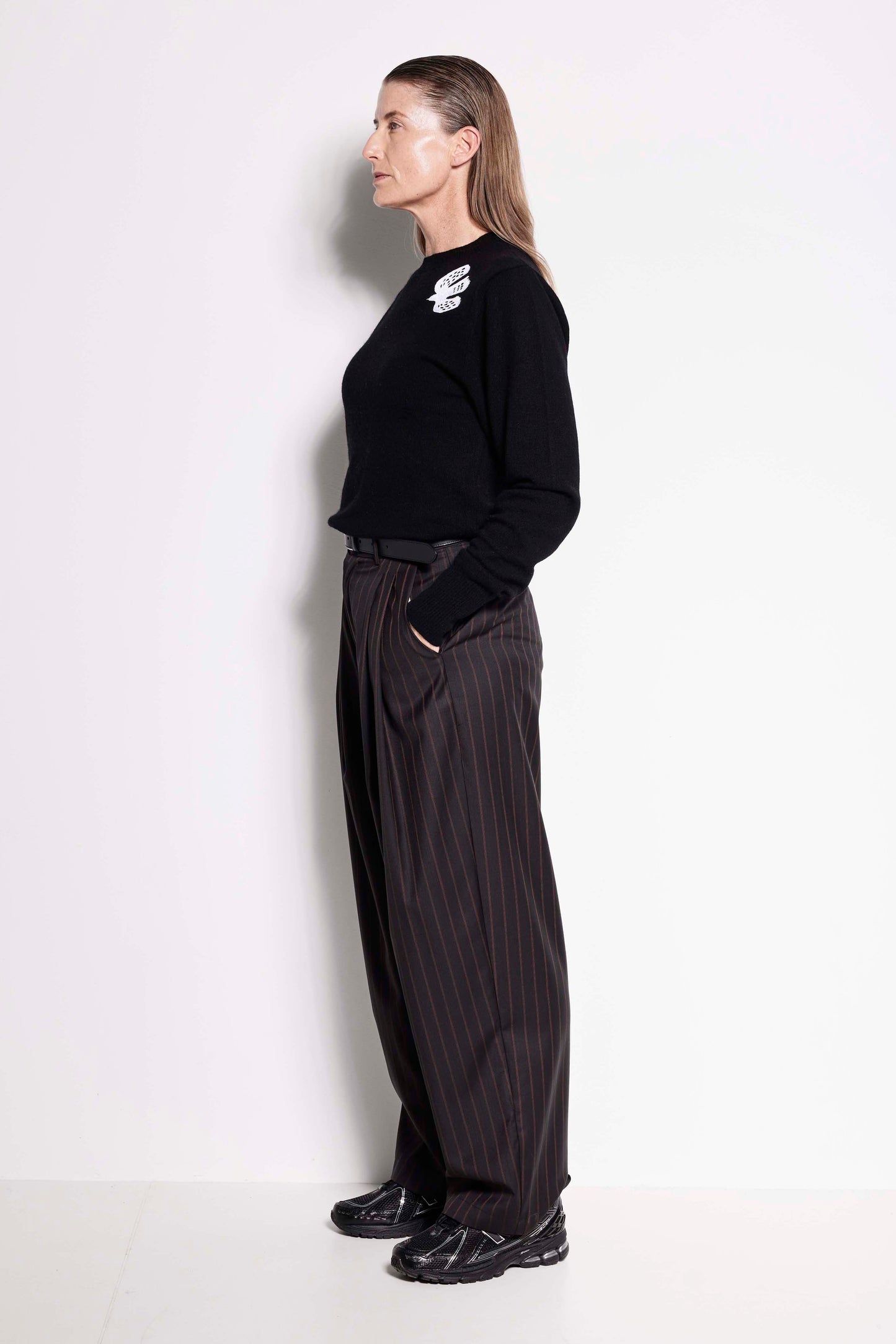 East Element Pant - Tailored Pant in Black Pinstripe
