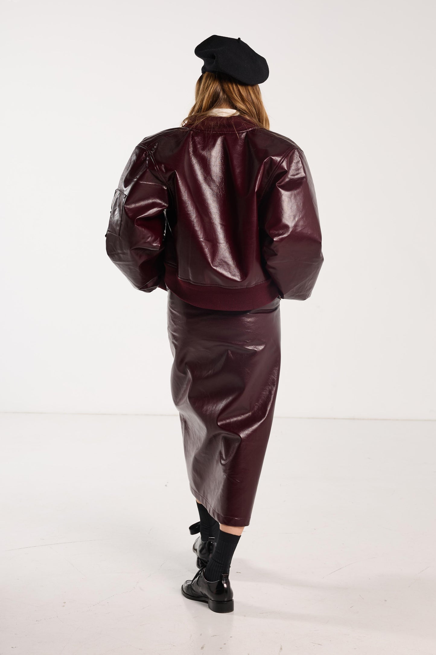 Juliet Bomber - Plum Vegan Leather