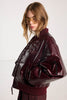 Juliet Bomber - Plum Vegan Leather