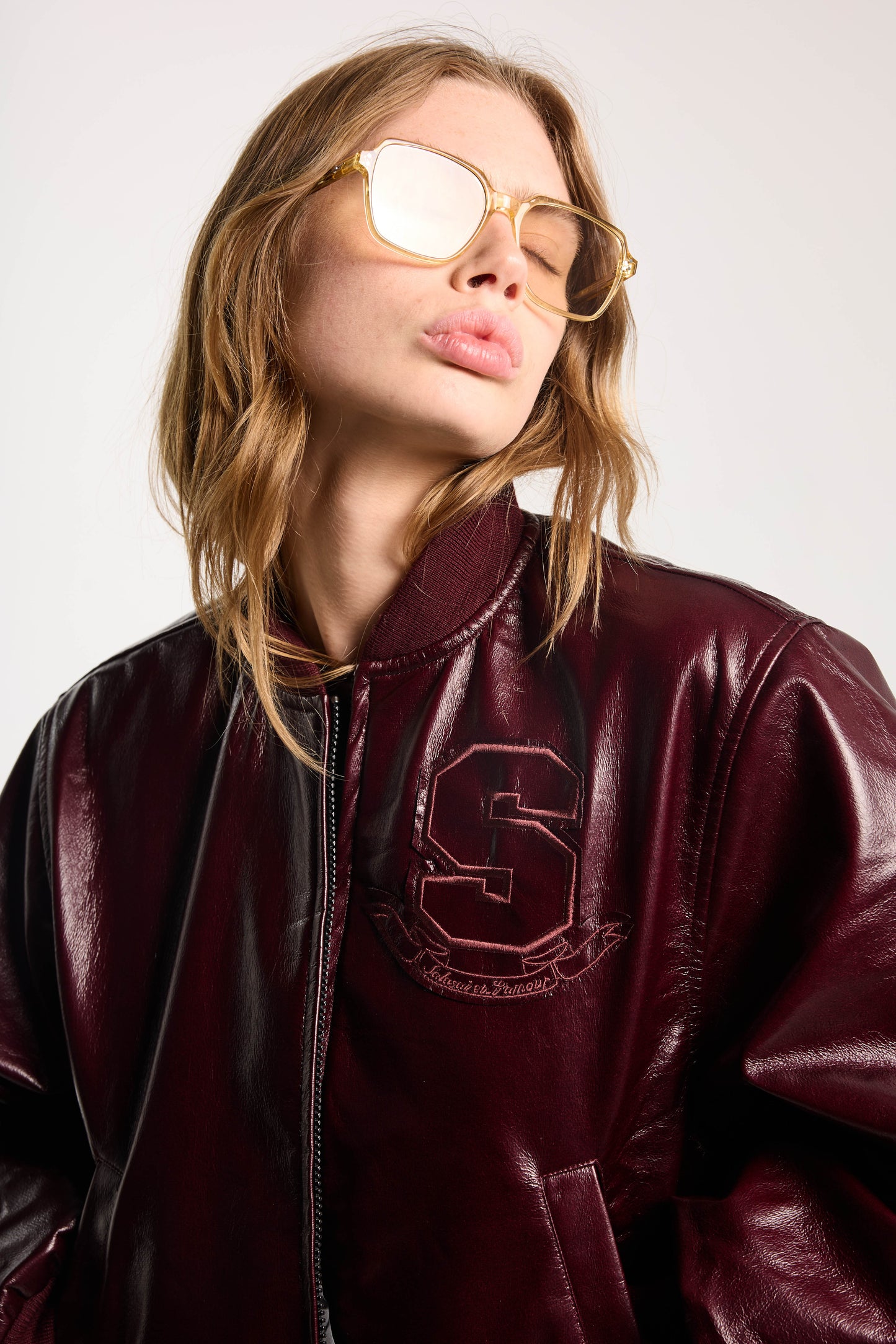 Juliet Bomber - Plum Vegan Leather